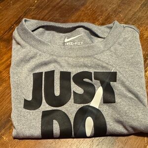 Nike Dri-FIT Gray T-Shirt with Black Print